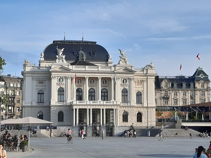 Evening at Zurich Opera House Plaza & Lakeside