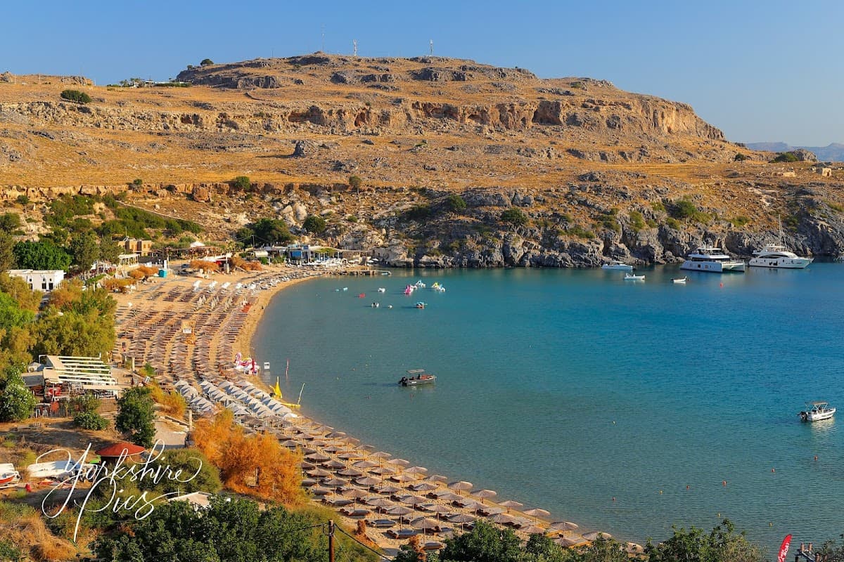 Lindos Beach Lounging