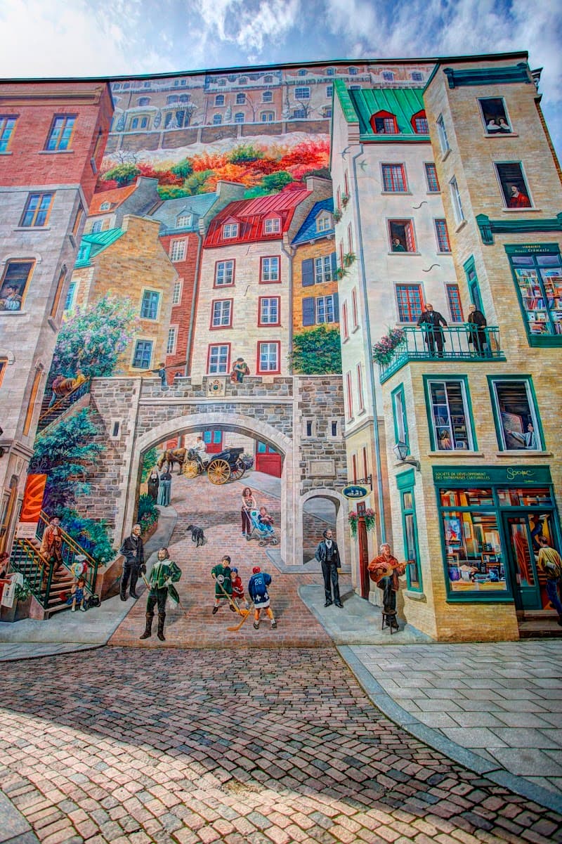 Quebec City Mural and Nearby Streets