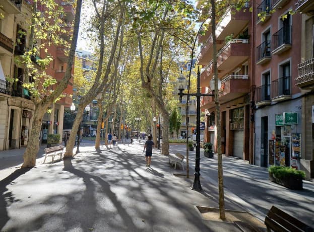 Rambla del Poblenou Evening Walk