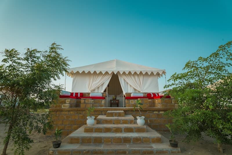 Sam Sand Dunes Camel Safari & Desert Camp Evening