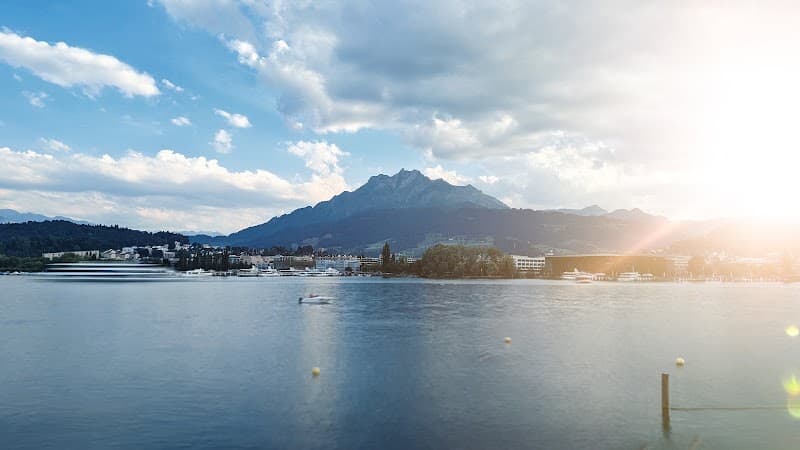 Sunset at Seebad Luzern (Lake Swimming & Views)